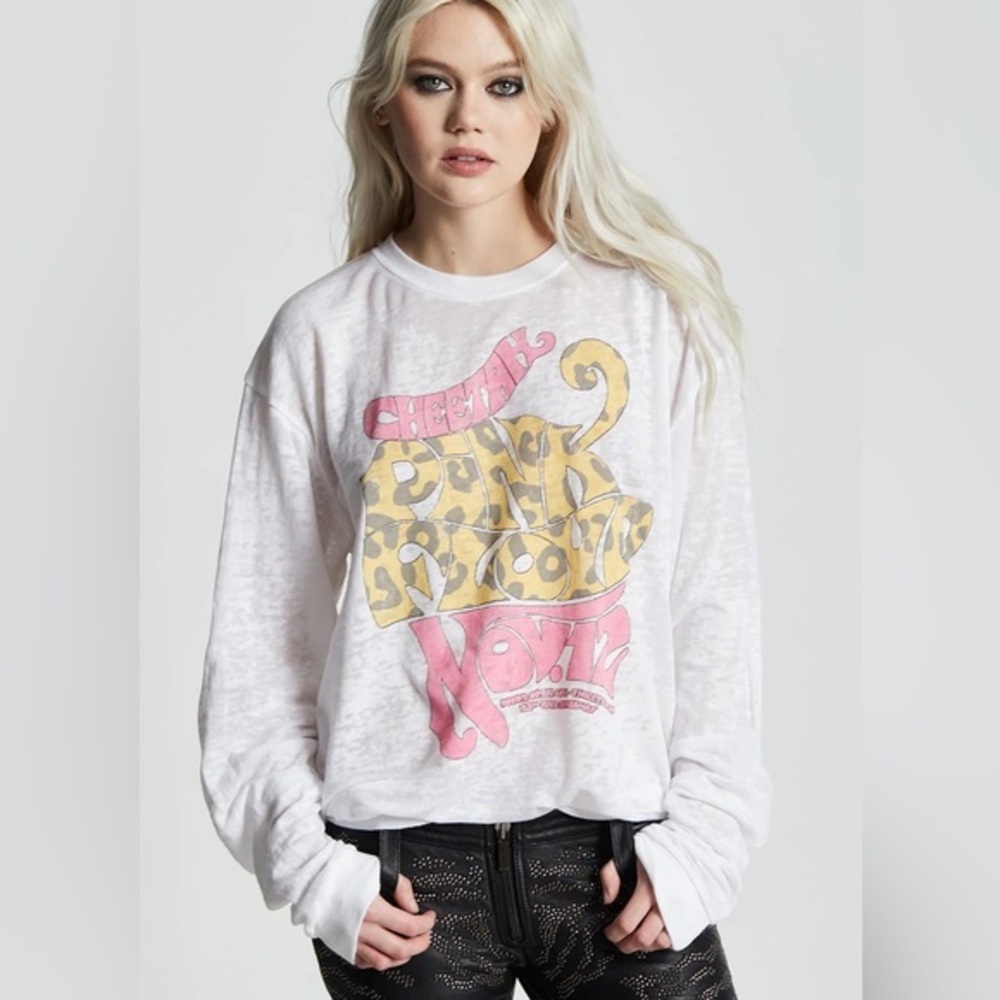 Pink Floyd 1967 Cheetah Club Concert Burnout Sweatshirt RECYCLED KARMA